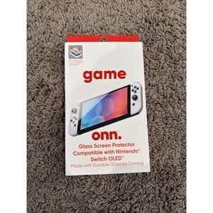 onn Glass Screen Protector for Nintendo Switch OLED Made with Corning Glass NIB⁠